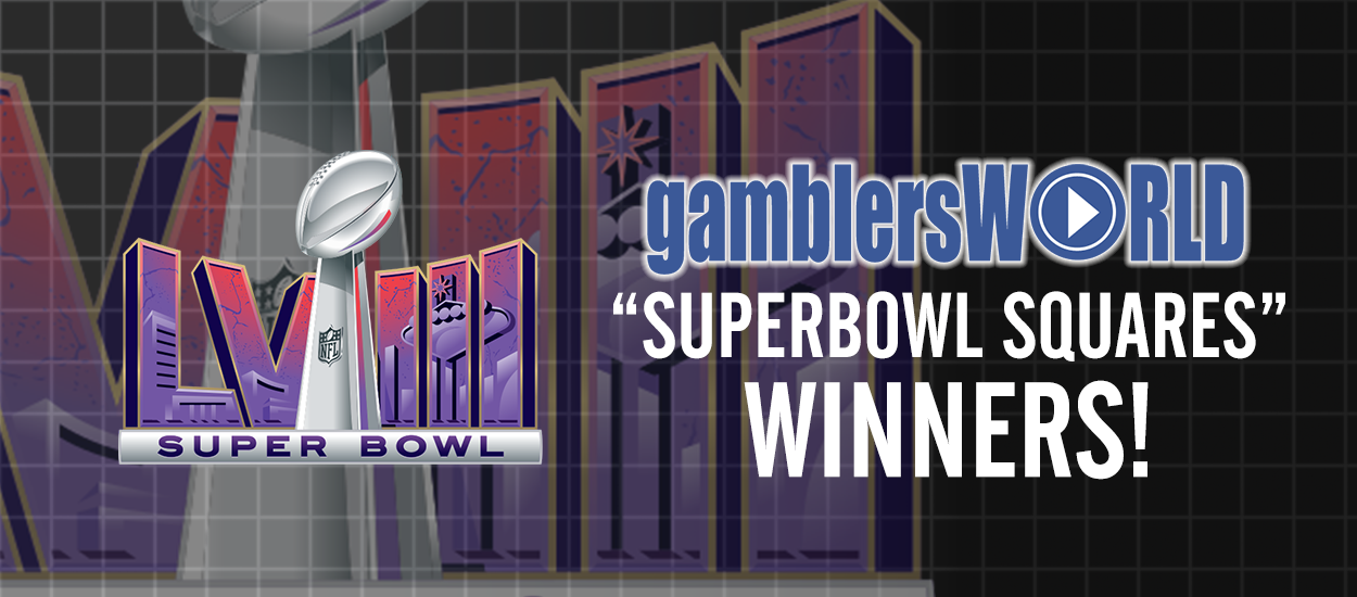 GamblersWORLD Announces Winners of Super Bowl LVIII Squares Contest