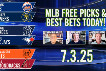 Doug Upstone,Chip Chirimbes,Sean Higgs,Winners Circle,MLB,MLB Picks Today,MLB Free Picks,MLB Best Bets,Mets vs Brewers,Yankees vs Blue Jays,Giants vs Diamondbacks,MLB Free Picks Today 7/3/2025